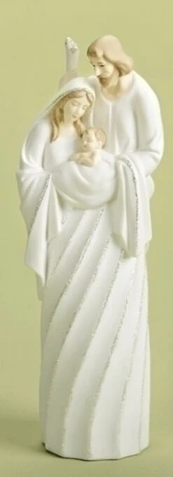 Roman 10" Pre-Lit White And Beige LED Holy Family Christmas Nativity Figurines