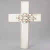 18” White And Brown Cross With Ichthus Fish 1 18” White And Brown Cross With Ichthus Fish -Christmas Decoration Store 12231 96740.1588350607