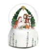 Roman 6" White And Green Music Snowman Nativity Dome Table Top Decoration -Christmas Decoration Store 132417 22202.1588400781