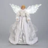 Roman 18” LED Silver And White Christmas Angel Tree Topper With Battery Operated Motion Wings -Christmas Decoration Store 132569 01485.1604542612