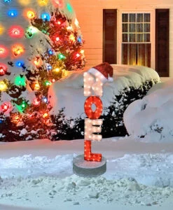 Northlight 41" Animated Red And Silver Lighted Noel Sign Christmas Outdoor Decoration -Christmas Decoration Store 16003 2 90307.1588415655
