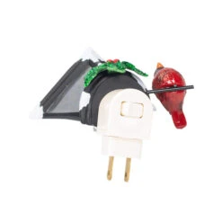 Roman 6" Cardinal On A Snow Covered Street Lamp Flickering Christmas Night Light -Christmas Decoration Store 164077 3 83857.1665346763