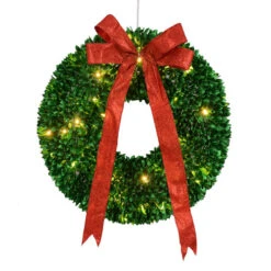 Northlight Pre-Lit Glittered Leaves Artificial Christmas Wreath - 28-Inch, Clear Lights 7 Northlight Pre-Lit Glittered Leaves Artificial Christmas Wreath - 28-Inch, Clear Lights -Christmas Decoration Store 18 31914gra 28 53908.1587644176