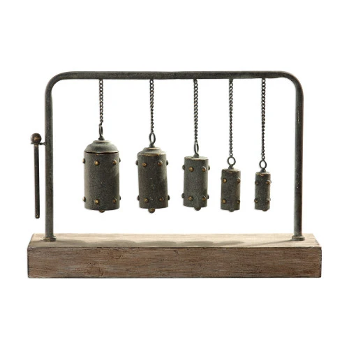 13” Bianzhong Tabletop With Fir Wood Base Accents 3 13” Bianzhong Tabletop With Fir Wood Base Accents