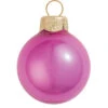 28ct Lipstick Pink Glass Pearl Christmas Ball Ornaments 2" (50mm)
