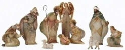 Roman 10-Piece White And Gold Christmas Nativity Figurine 8.5"
