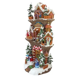 21" Illuminated North Pole Santa's Workshop Christmas Statue -Christmas Decoration Store 320tier 4 19319.1587644277