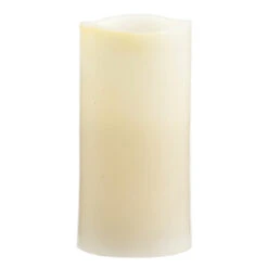 Set Of 6 Ivory Contemporary LED Candles With Remote Box 6"
