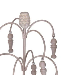 29.5" White And Brown Vintage Style Distressed Finish Candelabra -Christmas Decoration Store 37139 2 01557.1588370293