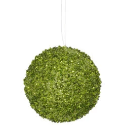 4ct Green Sequin And Glitter Drenched Christmas Ball Ornaments 4" (100mm) - 31464474