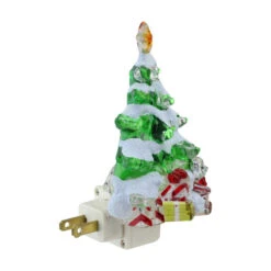 Roman 5.25" Green And White Snowy Christmas Tree Christmas Night Light -Christmas Decoration Store 4u4szlr7og6kzt3gpnb0holzhptu8rhi 55546.1588370957
