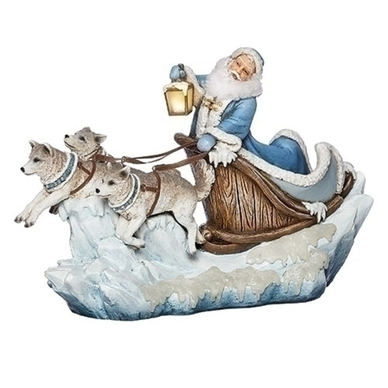 6.5” Santa Sleigh Holding LED Lantern Figurine Decoration - 33387837 3 6.5” Santa Sleigh Holding LED Lantern Figurine Decoration - 33387837