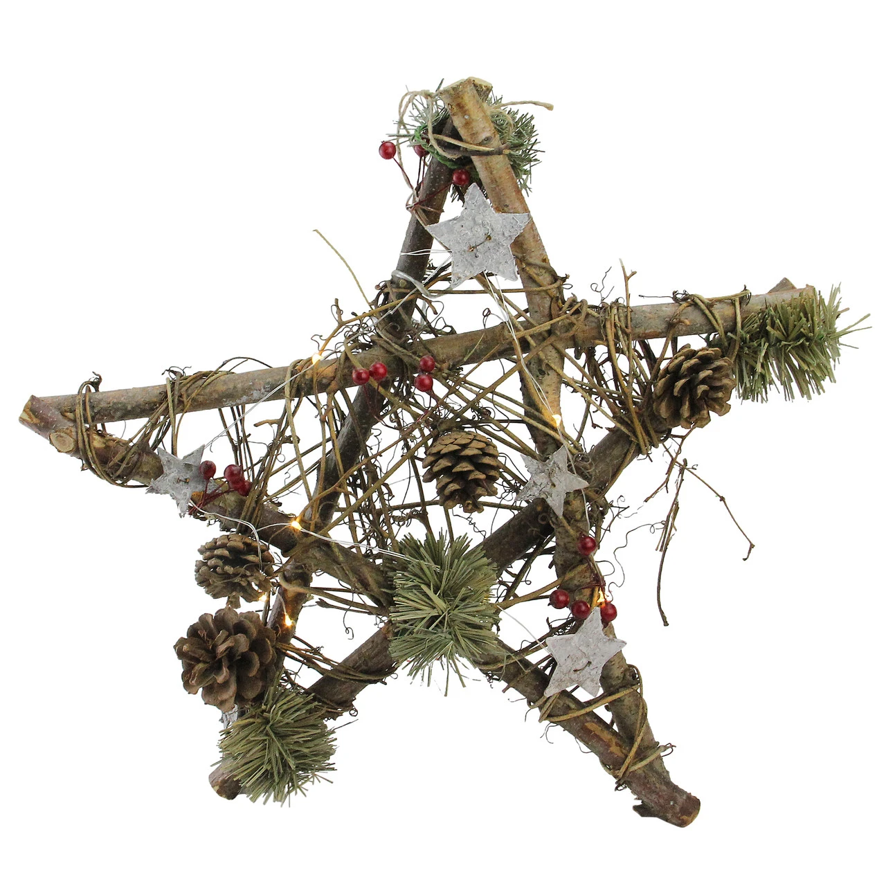 Northlight 15.75" Brown And Green Star With Rustic Twigs Christmas Ornament 3 Northlight 15.75" Brown And Green Star With Rustic Twigs Christmas Ornament