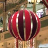 60" Pre-Lit Red And Gold Inflatable Commercial Outdoor Christmas Ball Ornament
