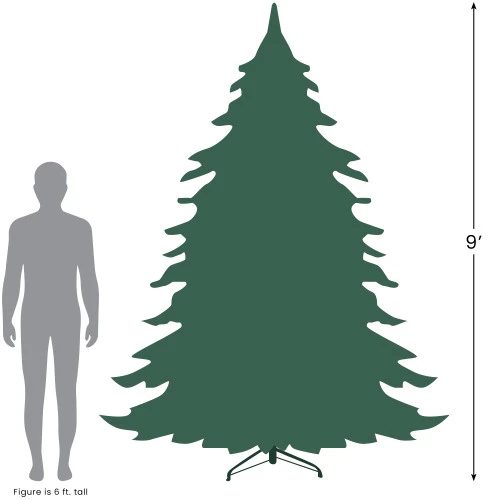 Northlight 9' Pre-Lit Full Frosted Butte Fir Artificial Christmas Tree - Clear Lights 6 Northlight 9' Pre-Lit Full Frosted Butte Fir Artificial Christmas Tree - Clear Lights - Image 4