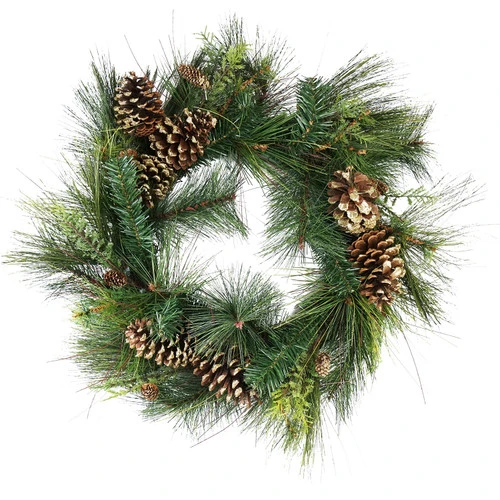 Northlight Artificial Mixed Pine With Pine Cones And Gold Glitter Christmas Wreath - 30 -Inch, Unlit 3 Northlight Artificial Mixed Pine With Pine Cones And Gold Glitter Christmas Wreath - 30 -Inch, Unlit