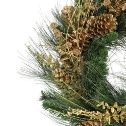 Gold Glitter Pine Cone And Berry Artificial Christmas Wreath - 26-Inch, Unlit -Christmas Decoration Store allstate20xdz452 go 26908.1644972727