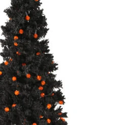 4.5' Pre-Lit Black Flocked Pencil Artificial Christmas Tree - Orange LED Lights - 30657569 9 4.5' Pre-Lit Black Flocked Pencil Artificial Christmas Tree - Orange LED Lights - 30657569 -Christmas Decoration Store allstate ytf144 bk 2 89998.1588397918
