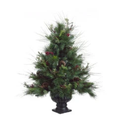 3' Potted Berries And Pine Full Artificial Christmas Tree - Unlit