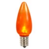 Club Pack Of 25 Orange LED C9 Ceramic Twinkle Replacement Light Bulbs - 31493762