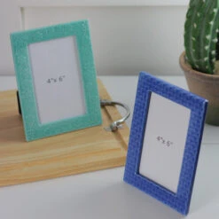 Avon Set Of 2 Blue And Green Embossed Photo Frames 4" X 6" - 33406035 -Christmas Decoration Store avon f3997651 3 33087.1588397216