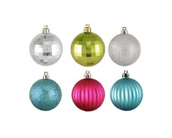 Northlight 100ct Jewel Tone Shatterproof 3-Finish Christmas Ball Ornaments 2.5" (60mm)