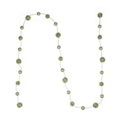 5.75' X 1" Regal Gold And Teal Green Glitter Beaded Artificial Christmas Garland - Unlit