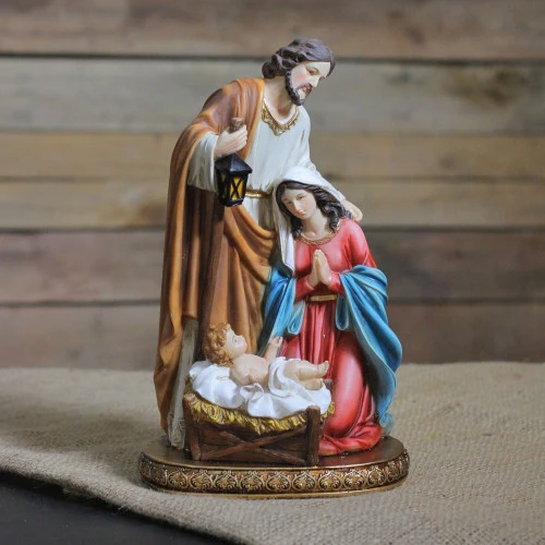 Northlight 11.5" Vibrantly Colored Holy Family Christmas Nativity Tabletop Decor 6 Northlight 11.5" Vibrantly Colored Holy Family Christmas Nativity Tabletop Decor - Image 4