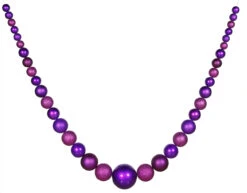 11' Purple Shatterproof Artificial Christmas Ball Garland - Unlit