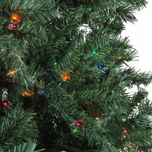 7.5' Pre-Lit Traditional Mixed Pine Artificial Christmas Tree - Multicolor Lights 4 7.5' Pre-Lit Traditional Mixed Pine Artificial Christmas Tree - Multicolor Lights - Image 2