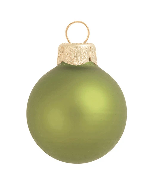 40ct Lime Green And Gold Matte Glass Christmas Ball Ornaments 1.25" (30mm) 3 40ct Lime Green And Gold Matte Glass Christmas Ball Ornaments 1.25" (30mm)