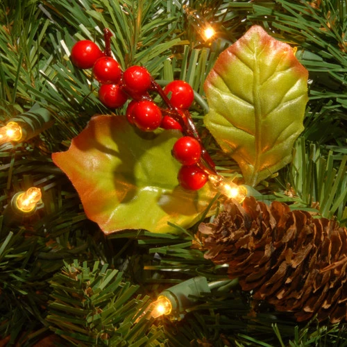 Christmas Central 72" Pre-Lit Artificial Christmas Mantel Swag, Clear Lights 5 Christmas Central 72" Pre-Lit Artificial Christmas Mantel Swag, Clear Lights - Image 3