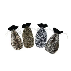 10-Piece Brown Animal Print Christmas Stocking And Wine Gift Bag Set 15" -Christmas Decoration Store cmi 22102 2201 61598.1588397739