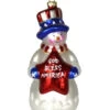 6.5” White Snowman With God Bless America Design Hand Blown Glass Hanging Figurine Ornament 1 6.5” White Snowman With God Bless America Design Hand Blown Glass Hanging Figurine Ornament -Christmas Decoration Store cobanee293 09419.1687961439