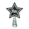 10" Lighted Blue And Green Star NCAA Pittsburgh Panthers Mosaic Christmas Tree Topper