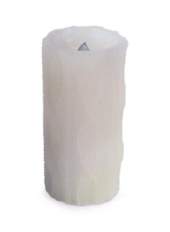 Melrose 6" White Battery Operated Flameless LED Christmas Pillar Candle