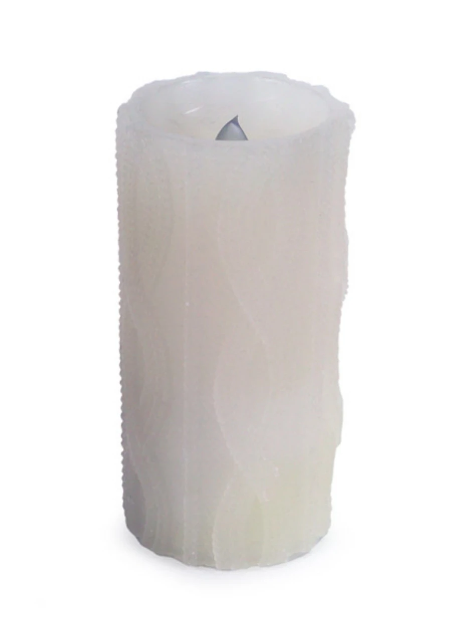 Melrose 6" White Battery Operated Flameless LED Christmas Pillar Candle 3 Melrose 6" White Battery Operated Flameless LED Christmas Pillar Candle