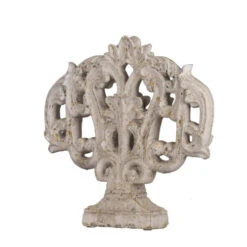 14" Cement White Distressed Classic Vintage Medium Accent -Christmas Decoration Store dabhg 1687 4 31668.1588361988