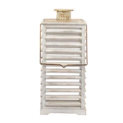 Set Of 2 White And Gold Hesper Hanging Garden Lanterns 27.5" -Christmas Decoration Store dabhg 31541 3 61078.1665580317