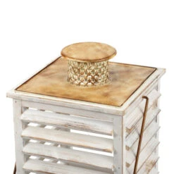 Set Of 2 White And Gold Hesper Hanging Garden Lanterns 27.5" -Christmas Decoration Store dabhg 31541 6 34708.1665580317