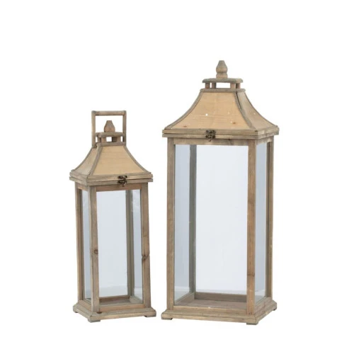 Set Of 2 White Ivona Garden Candle Lanterns 28" 4 Set Of 2 White Ivona Garden Candle Lanterns 28" - Image 2