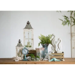 Set Of 2 Silver And White Evelyn Enclosed Lanterns With Handle 27.25" 13 Set Of 2 Silver And White Evelyn Enclosed Lanterns With Handle 27.25" -Christmas Decoration Store dabhg 32877 6 42142.1588350668