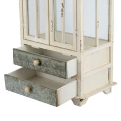 Set Of 2 Silver And White Evelyn Enclosed Lanterns With Handle And Drawers 36.5" 11 Set Of 2 Silver And White Evelyn Enclosed Lanterns With Handle And Drawers 36.5" -Christmas Decoration Store dabhg 32885 4 92997.1588353606