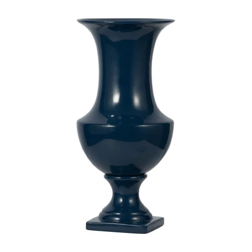 20" Navy Blue Classic Vintage Home Decor Urn 4 20" Navy Blue Classic Vintage Home Decor Urn - Image 2