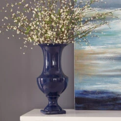 20" Navy Blue Classic Vintage Home Decor Urn 11 20" Navy Blue Classic Vintage Home Decor Urn -Christmas Decoration Store dabhg 69610 blue 5 24511.1588359867