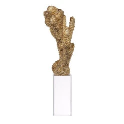 11.25" Gold Contemporary Style Coral Accent On Clear Base -Christmas Decoration Store dabhg 76517 5 79734.1588357364