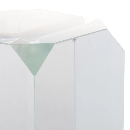 4.5" Clear Modern Chic Style Glass Cube Accent 5 4.5" Clear Modern Chic Style Glass Cube Accent - Image 3