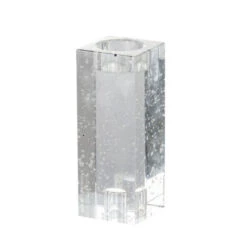 6.25" Clear Speckled Glass Tealight Candleholder