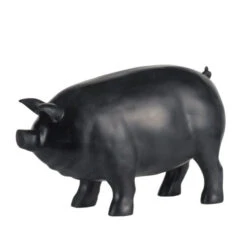 12" Night Black Patio Pig Shaped Decorative Figurine -Christmas Decoration Store dabhg 77055 3 23380.1588359798
