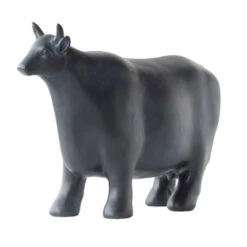 12.5" Night Black Patio Cow Shaped Decorative Figurine -Christmas Decoration Store dabhg 77056 4 69075.1588355450